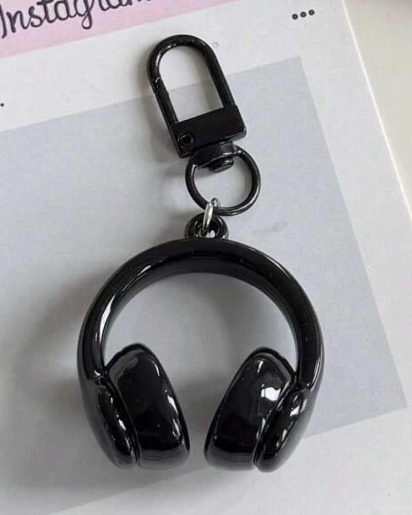 3D Headphone Keychain Bag Charm (10 Colours)