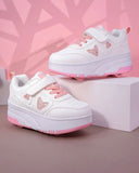 Girls Convertible 4-Wheel Roller Skate Shoes