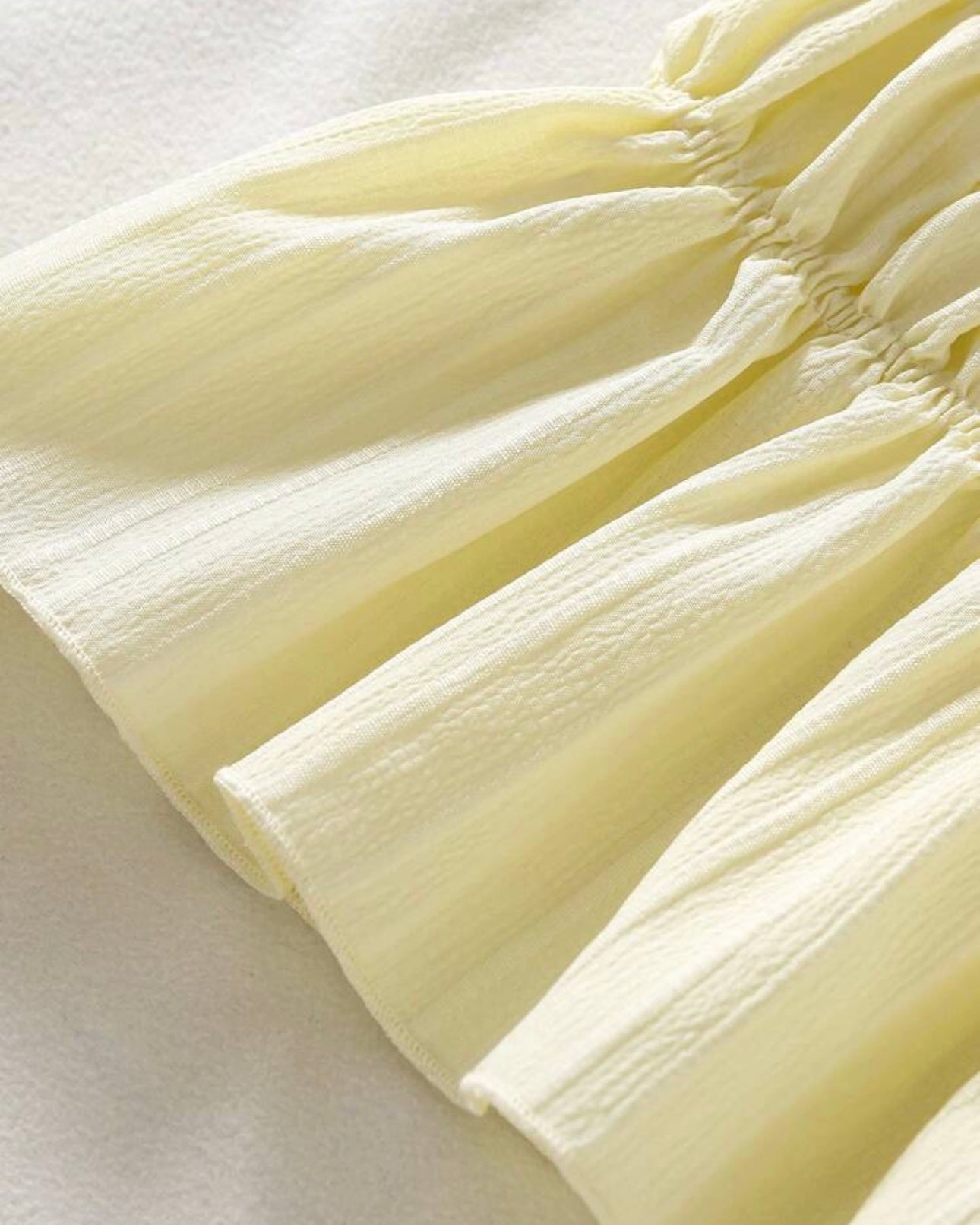2pcs Yellow Ruffle Trim Camisole & Wide Leg Pants