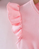 Girls Sleeveless Pink Starry Summer Dress