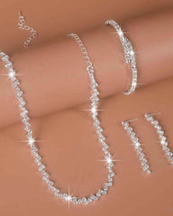Luxury Wavy Necklace 3 Pieces jewellery Set