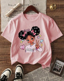 3-Piece Girls Cartoon Printed T-Shirt Set