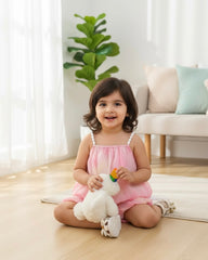 Baby Girl Korean Style 2pcs Outfit – Sling Top & Shorts Summer Set
