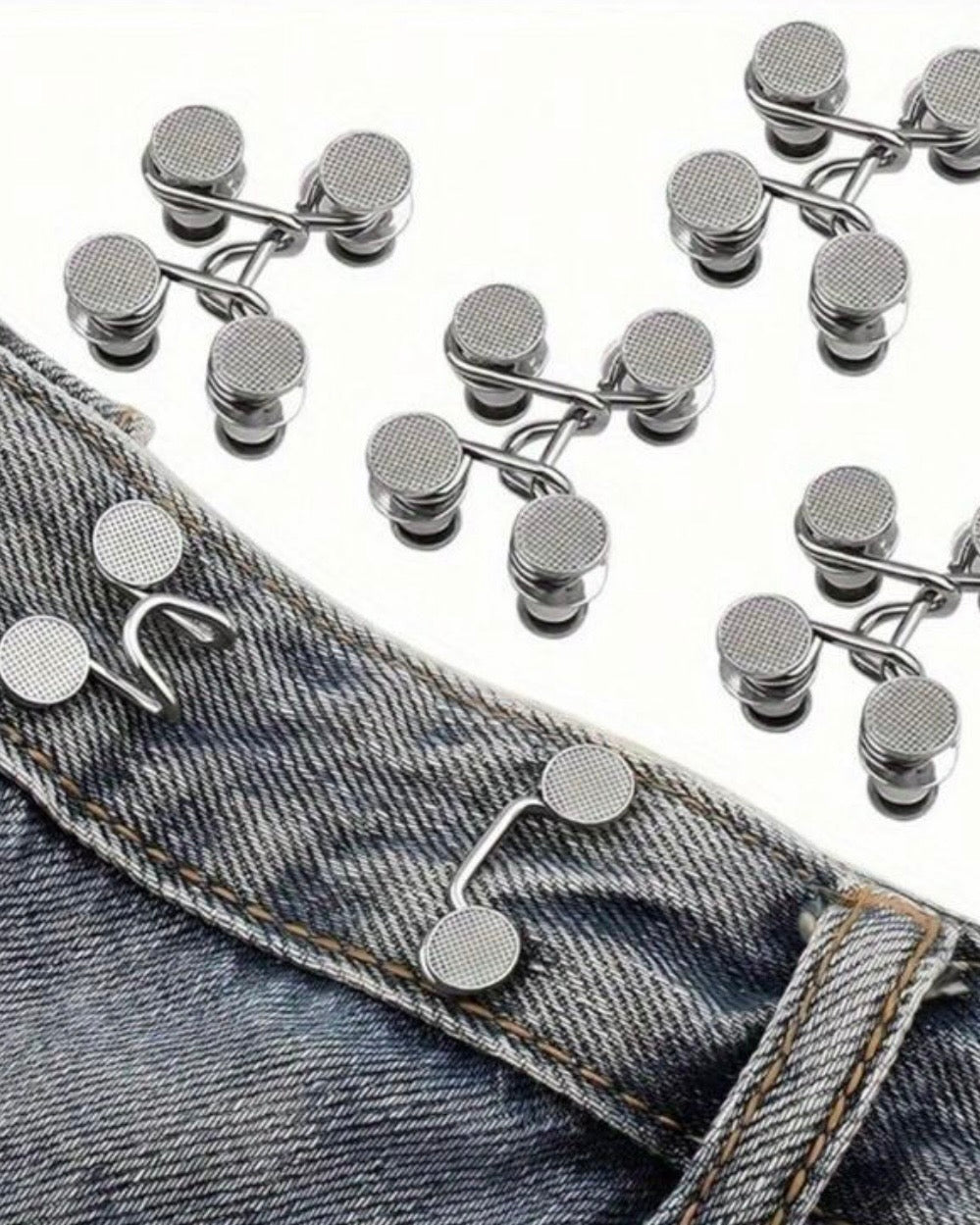 2 Pairs of Waist Cinchers / Buckle for Jeans Adjustment