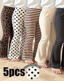 Girls 5-Pack Flare Leg Pants Set