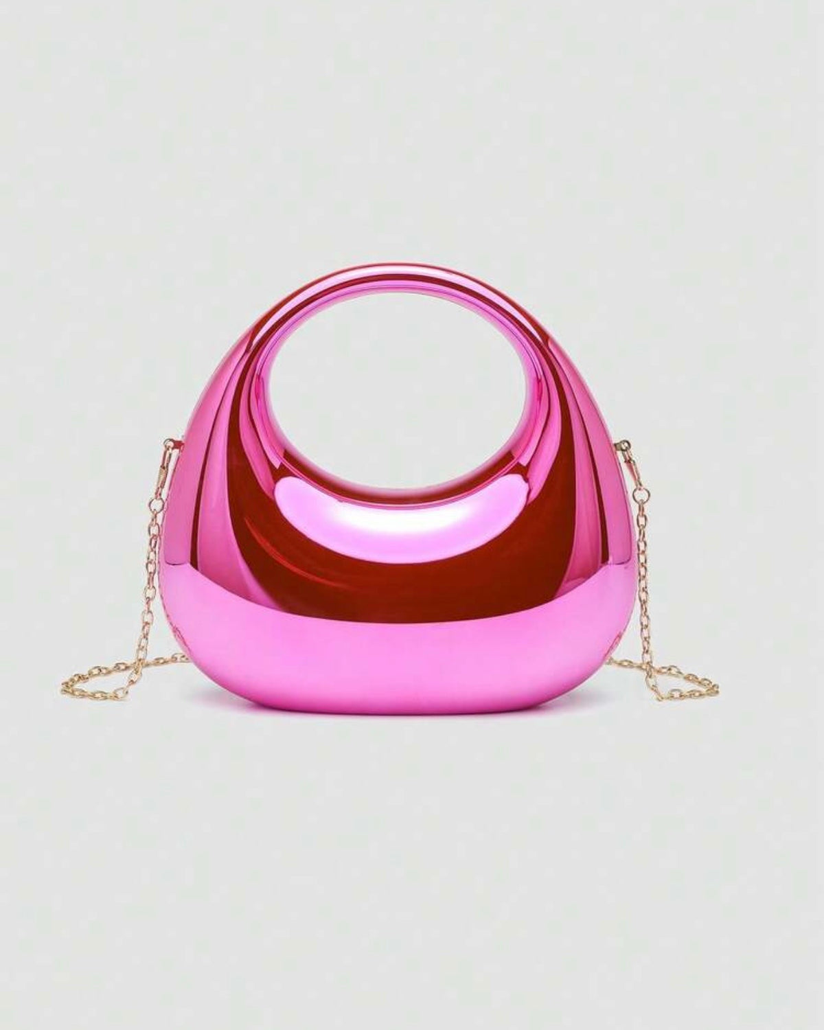 Acrylic Red Crescent Moon Mini Clutch Bags