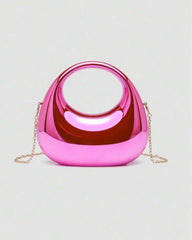 Acrylic Red Crescent Moon Mini Clutch Bags
