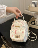 Small Beige Multifunctional Backpack