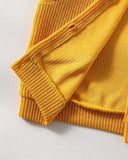 Tween Girls Yellow 3D Floral Cardigan & Vintage Washed Blue Jeans Set