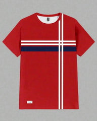 Men's Striped Crew Neck Short Sleeve Casual Versatile T-Shirt
