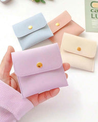 5pc Faux Leather Jewelry Pouches in Multiple Colours