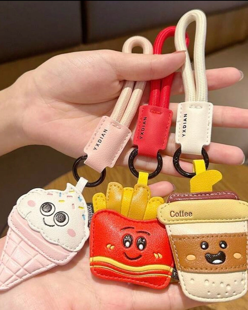 Ice Cream, Coffee and Mc Fries Bag Charms