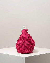 Reddish Pink Floral Pop Pearl Bag for Elegant Women
