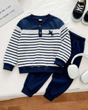 Kids Boys Horse Print Striped 2-Piece Outfit Set