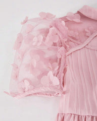 Tween Girls’ Dusty Pink Pearl Sleeve Party Dress
