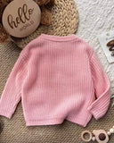 Girls Knit Pink Winter Sweater