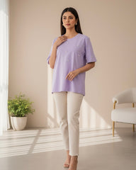 Women’s Purple Beaded T-Shirt