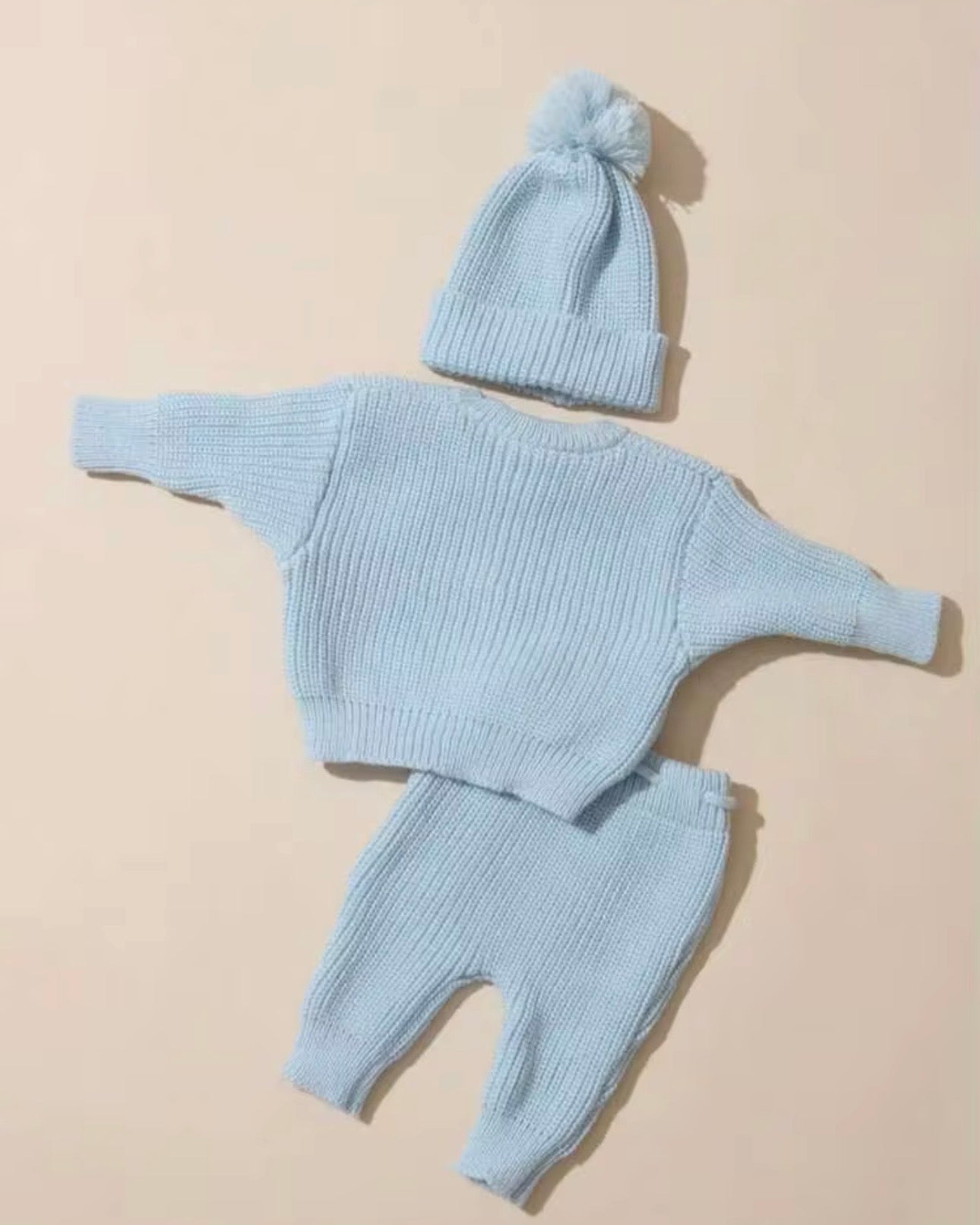 3Pcs Set Blue Autumn Baby Arrival Announcement Outfit