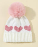 1pc Unisex Heart Knitted Beanie Hat