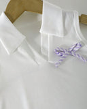 Girls’ Ribbed Knit Tank Top & Purple Bow Print Skirt Set