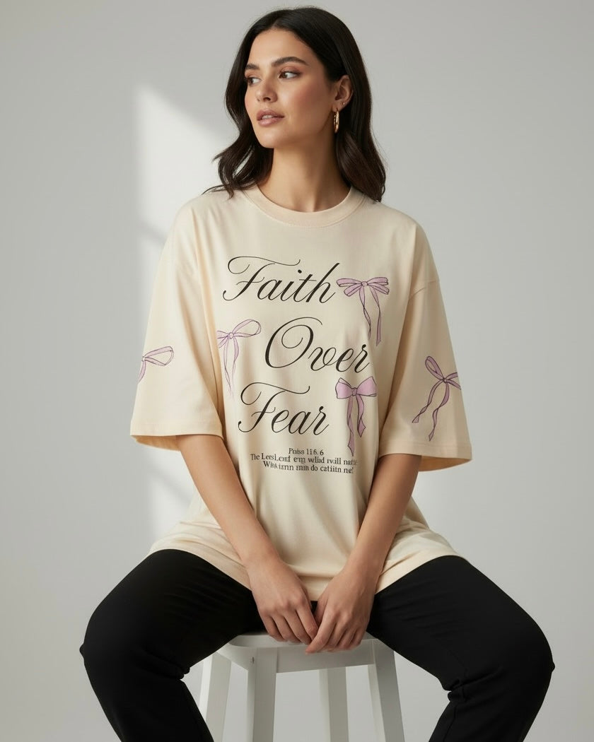 Plus Size Women Pink Bow Casual Short Sleeve T-Shirt