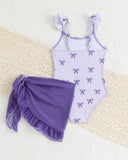 Baby Girls’ Bow Print One-Piece Swimsuit
