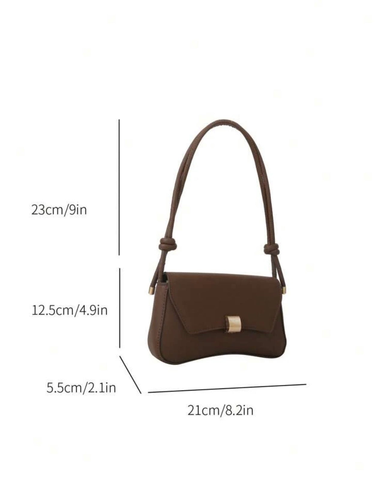 Women Casual Chocolate Brown Flap Bag