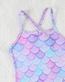 Baby Girl Mermaid Print Swimwear - 2pc set