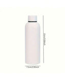 500ml Beige Rose Floral Insulated Stainless Steel Water Bottle