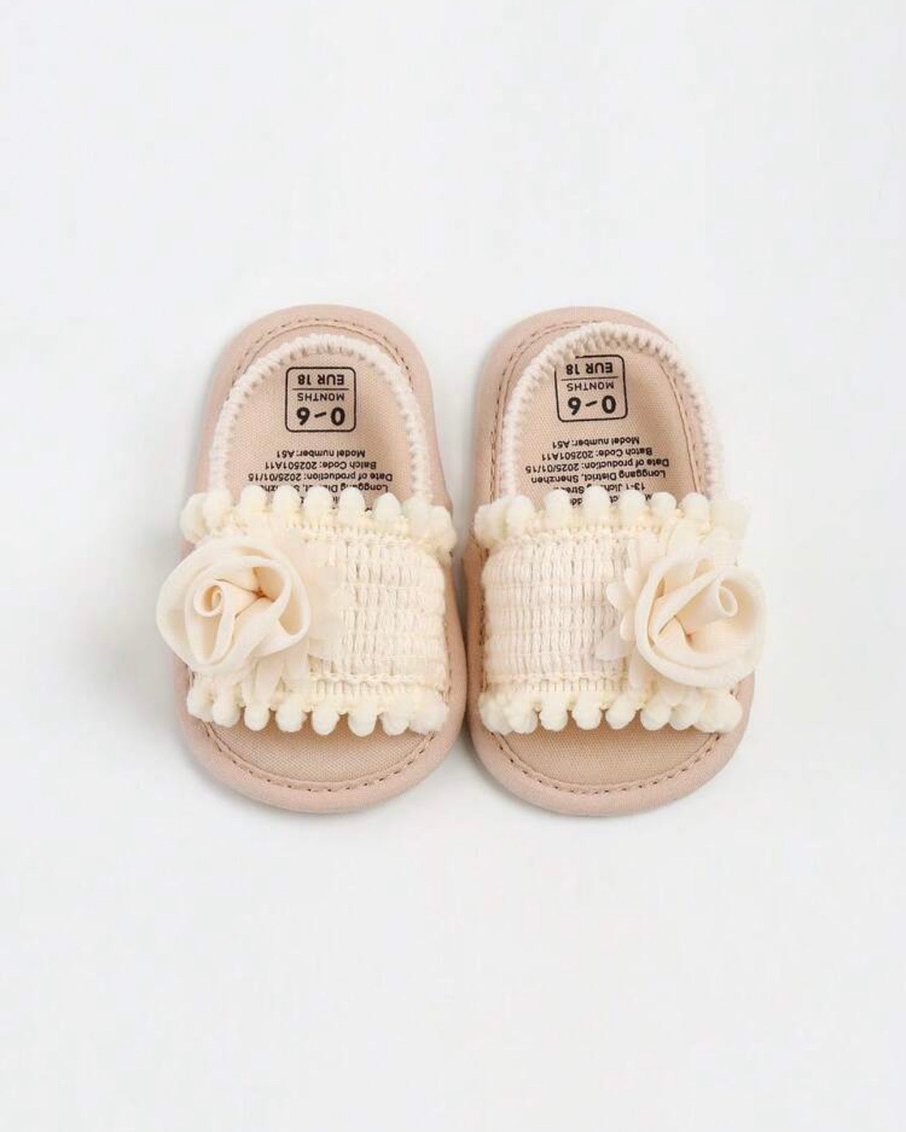 Girls’ Floral  Buckle Canvas Sandals
