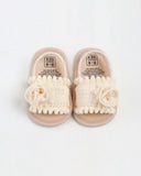 Girls’ Floral  Buckle Canvas Sandals