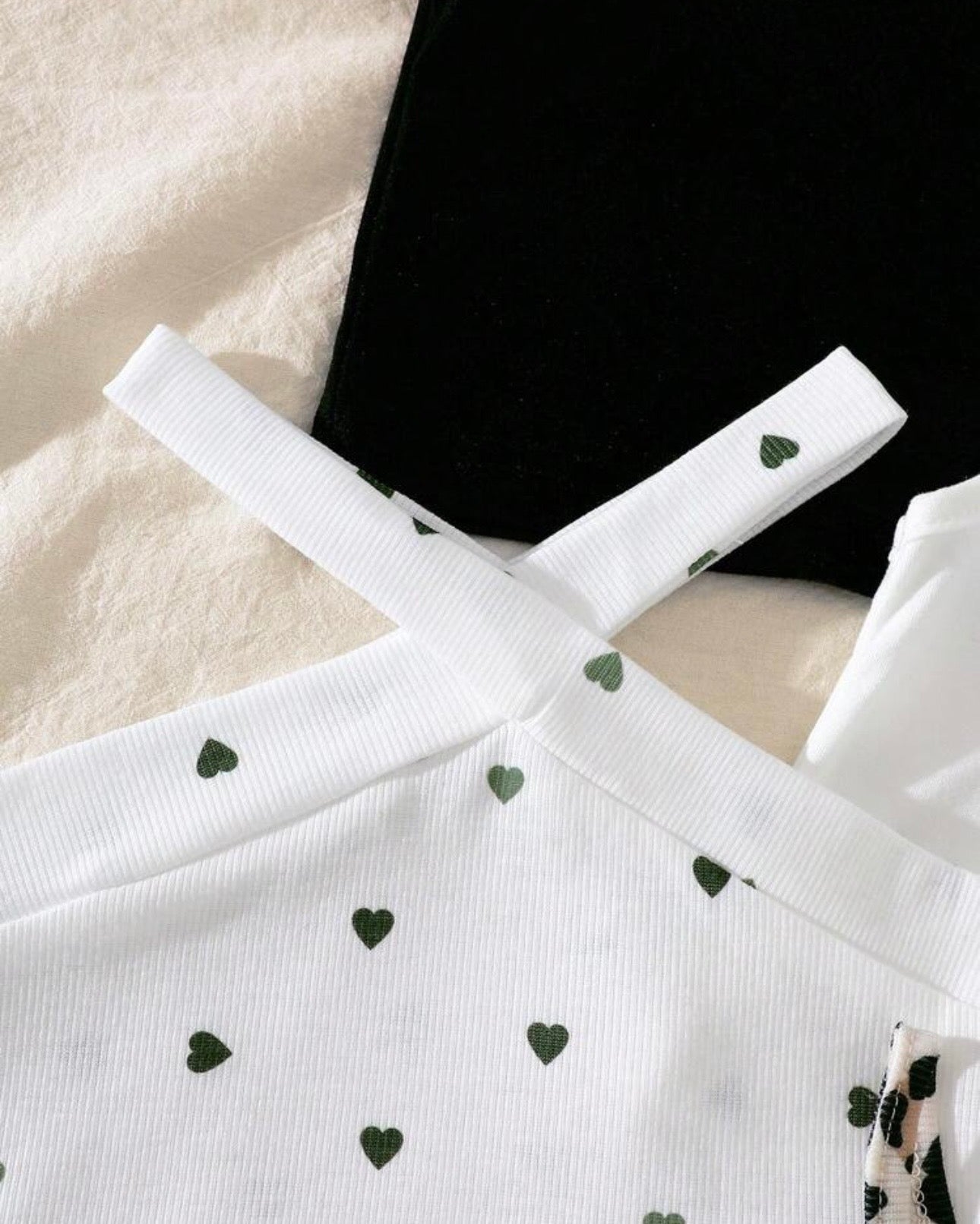 4pc Baby Girl Summer Outfit Set – B&W Tank Tops