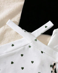 4pc Baby Girl Summer Outfit Set – B&W Tank Tops