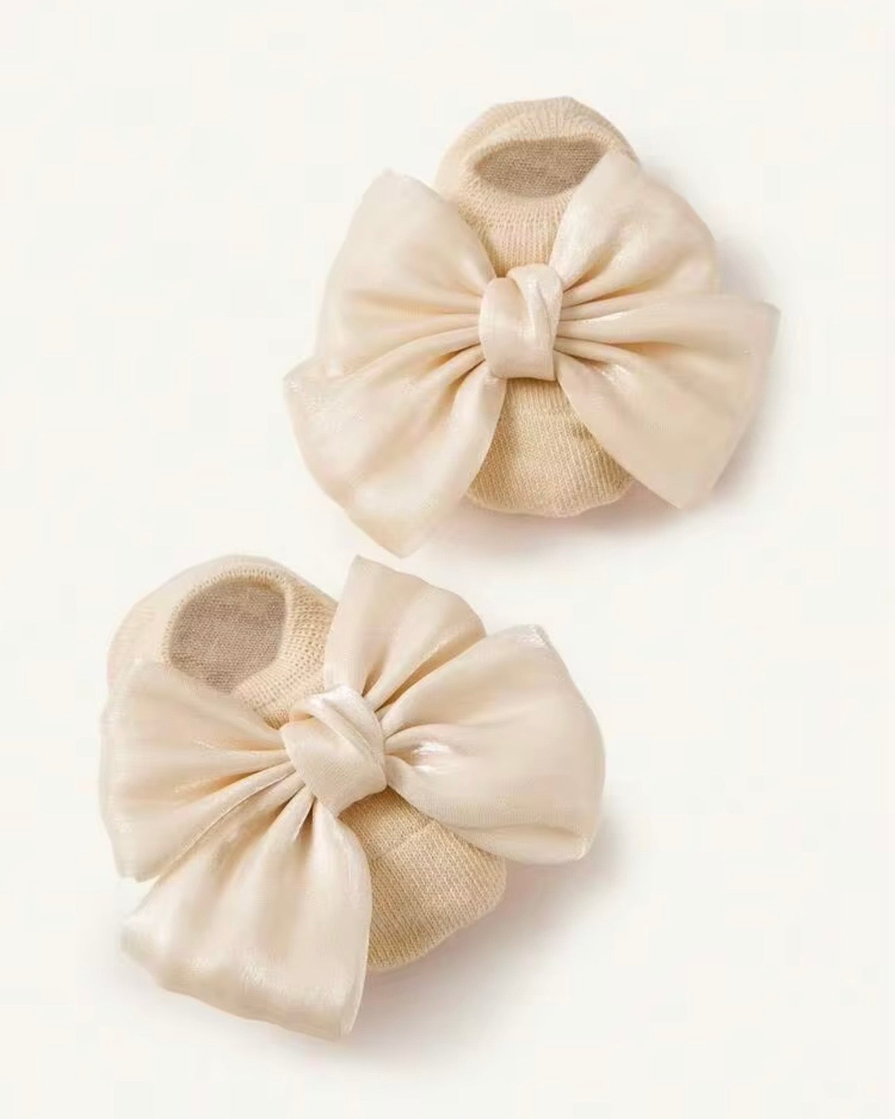2 Pairs Baby Socks With Bow Decor