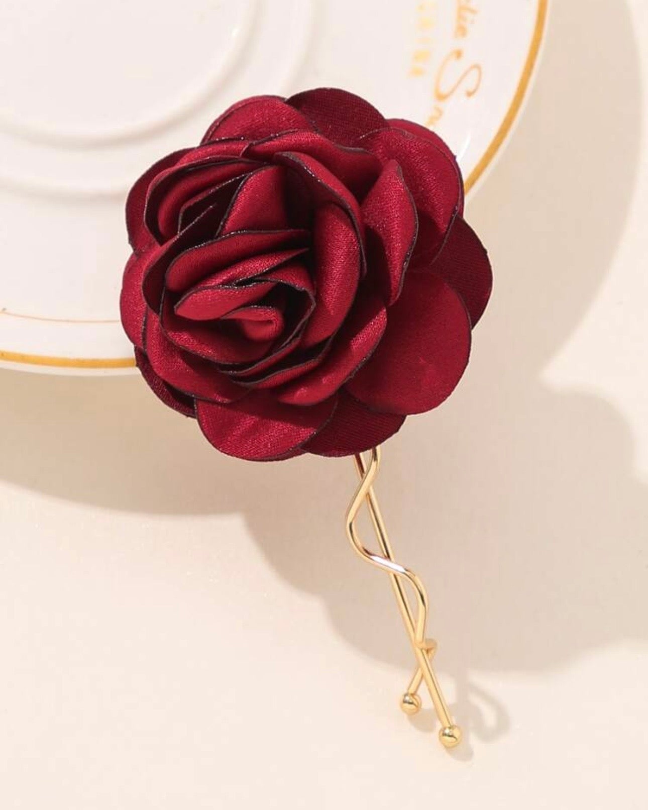 2pcs Girls Premium Rose Hairpins
