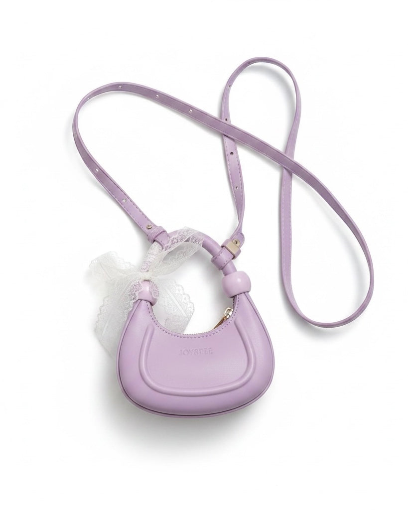 Lace Mini Moon Bag – Elegant Crossbody Purse