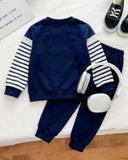 Kids Boys Horse Print Striped 2-Piece Outfit Set