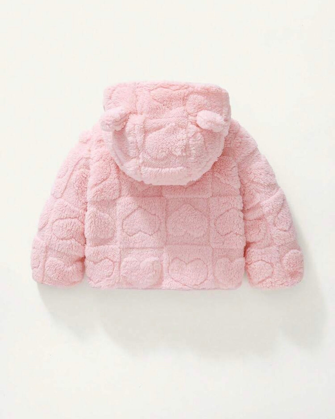 Baby Girl Pink Heart Hooded Fleece Jacket & Pants