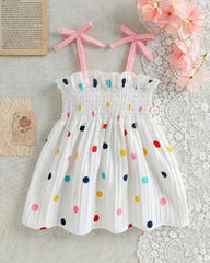 Baby Girl Colourful Polka Dot Dress