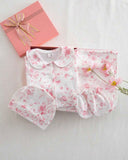 Newborn 4pc White & Pink Floral Starter Set