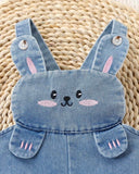 Baby Girl Embroidered Denim Jumpsuit