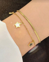 Double Layered Star Shaped Bracelet