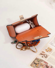 Mini Square Leather Bag Charm in 12 Colours– Keychain Purse