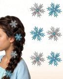 8pcs Shiny Snowflake Hair Clips