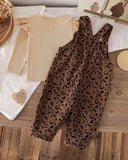 Baby Girl Leopard Print Jumpsuit & Long Sleeve Top Set