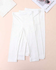 3 pairs Premium White Ankle Length Leggings