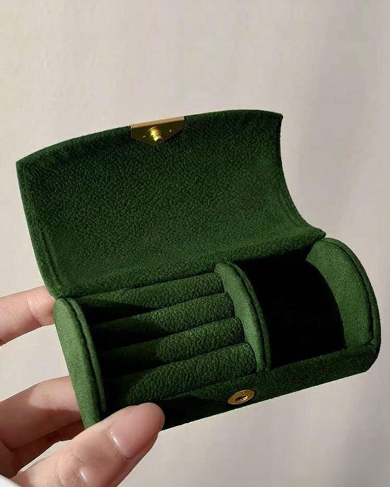 Soft Fabric Jewellery Box (Pink, Beige, Red, Navy Blue, Dark Green, Purple)