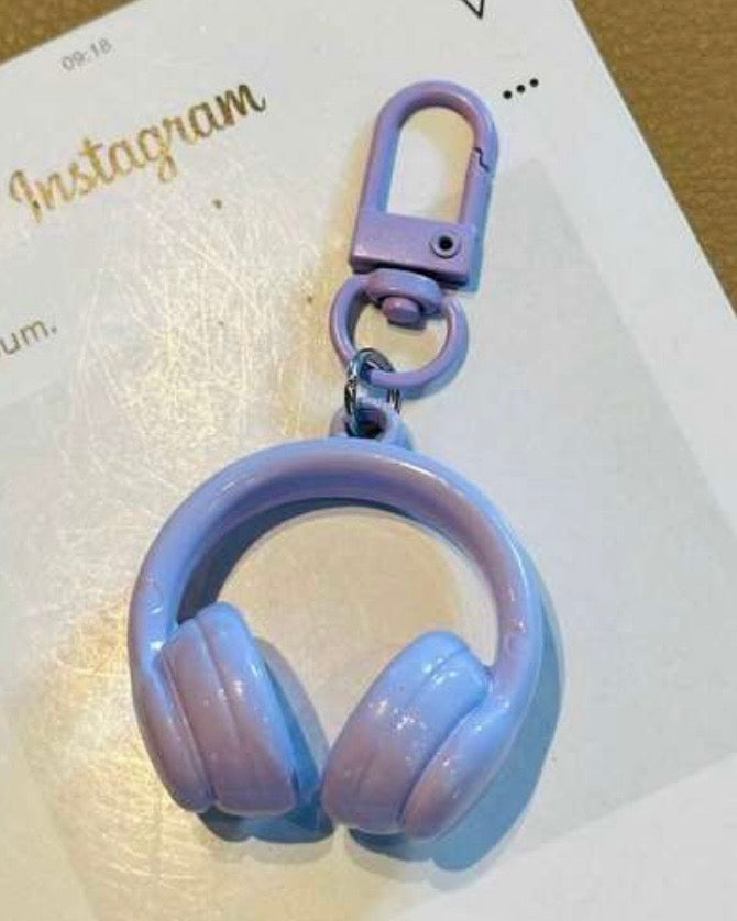 3D Headphone Keychain Bag Charm (10 Colours)