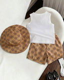 Baby Boy 3pc Summer King Printed Tank Top, Shorts & Matching Hat