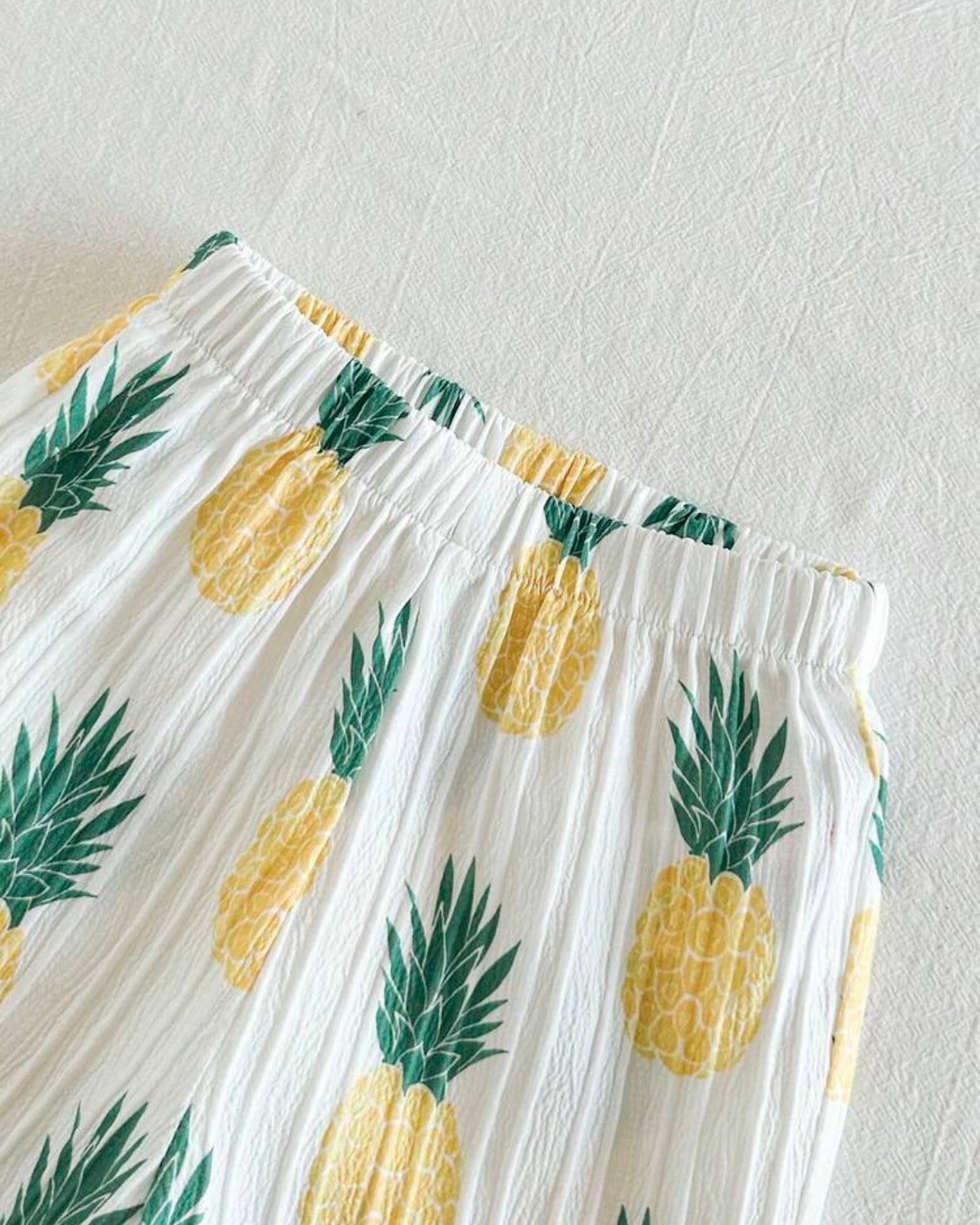 Baby Boy cute Pineapple Print 2PC Summer Set – Half Sleeve T-Shirt & Shorts